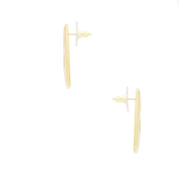 New! Anthropologie Petite Moments Gold Bar Earrings (1025) NWOT - Picture 3 of 3